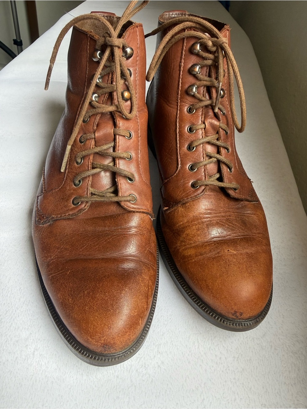 Vintage Rockport Brown Leather Lace Up Ankle Boots Womens 6.5M Made Slovenia - Picture 4 of 7
